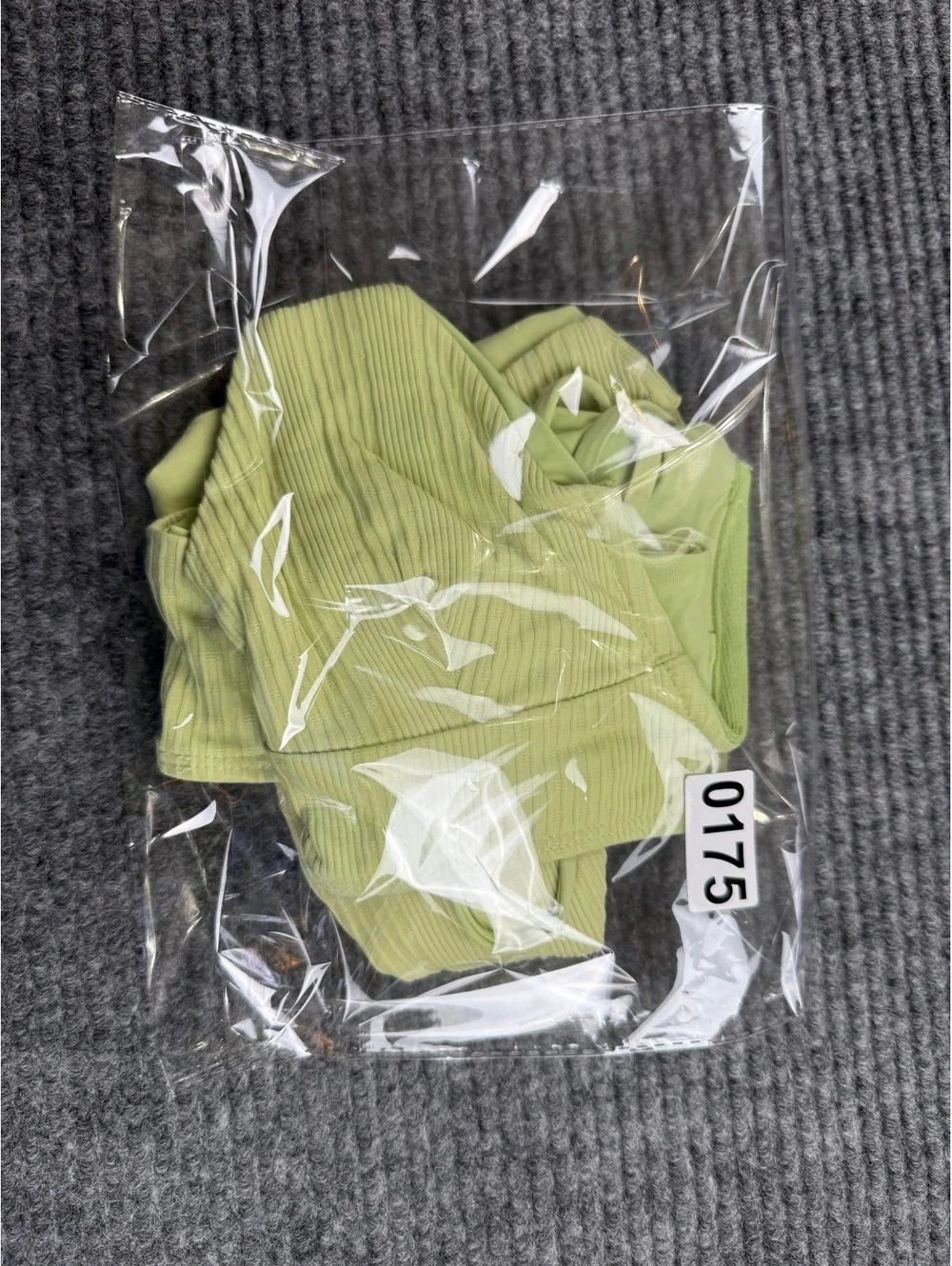 L*Space Bitsy Ribbed Bikini Set Sage Green Size Small V Wire High Leg USA